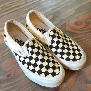 Vans-Classic Checkerboard Slip-ons